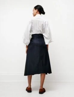 HacheKnit Combo Kilt Skirt - Black/Navy -AGOLDE Store Knit Combo Kilt Black Navy 20201212203132