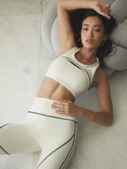 KoralKoral Summit Blackout Sports Bra - Macadamia