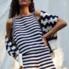 ELEVEN SIXLARA CROCHET SHORT - STRIPE