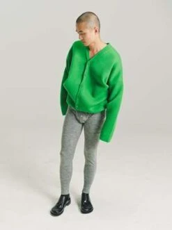 LOEWEMelange Lana Wool Leggings - Grey -AGOLDE Store LOEWE Melange Lana Wool Leggings Grey 20230915191900