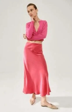 Silk LaundryLong Bias Cut Skirt - Lemuria -AGOLDE Store LONG BIAS CUT SKIRT LEMURIA 20220517071247 2