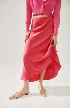 Silk LaundryLong Bias Cut Skirt - Lemuria -AGOLDE Store LONG BIAS CUT SKIRT LEMURIA 20220517071247 3