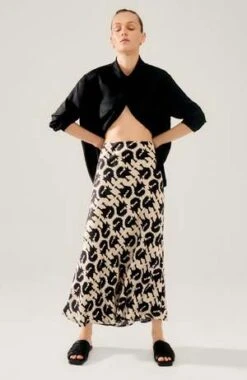 Silk LaundryLONG BIAS CUT SKIRT - Wolves -AGOLDE Store LONG BIAS CUT SKIRT WOLVES 20220517071258 2