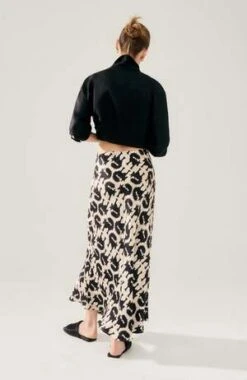 Silk LaundryLONG BIAS CUT SKIRT - Wolves -AGOLDE Store LONG BIAS CUT SKIRT WOLVES 20220517071259