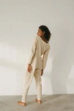 BAHHGOOSEBahhgoose Lu Waffle Jumpsuit - Sand -AGOLDE Store LU WAFFLE JUMPSUIT 20221112043502 2