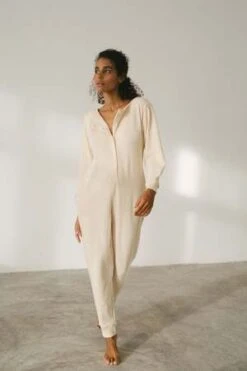 BAHHGOOSEBahhgoose Lu Waffle Jumpsuit - Sand -AGOLDE Store LU WAFFLE JUMPSUIT 20221112043503