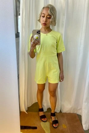 Ilana KohnPetite Exclusive Lee Romper - Key Lime 4 Ilana KohnPetite Exclusive Lee Romper - Key Lime - Image 2