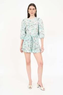 CHRISTY LYNNLola Short - Teal Vintage Floral