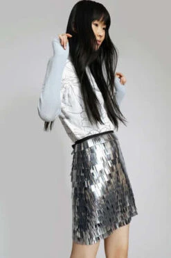 MuntheLoraine Skirt - Silver -AGOLDE Store Loraine Skirt 20230713225611 2