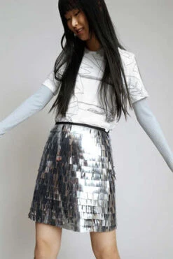 MuntheLoraine Skirt - Silver -AGOLDE Store Loraine Skirt 20230713225612 1