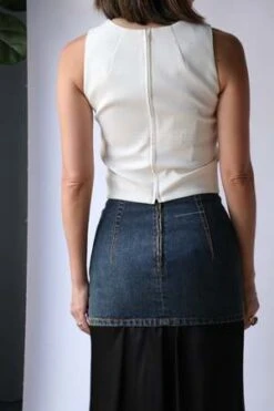 MM6 Maison MargielaSleeveless Crop Top - Off White -AGOLDE Store MM6 Maison Margiela Sleeveless Crop Top 20230814235932