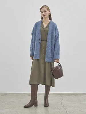 Maison De InesClassic Shirt Dress - Khaki 6 Maison De InesClassic Shirt Dress - Khaki - Image 4