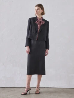 Maison De InesSatin Slit Skirt - Black -AGOLDE Store Maison De Ines Satin Slit Skirt Black 20230513145353