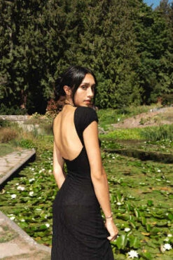 Find Me NowMariposa Lace Backless Midi Dress - Night -AGOLDE Store Mariposa Lace Backless Midi Dress in Night 20230823061426 3