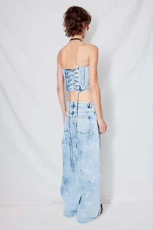 Marques AlmeidaAcid Wash Denim Shaped Corset - Acid Wash Denim 6 Marques AlmeidaAcid Wash Denim Shaped Corset - Acid Wash Denim - Image 4