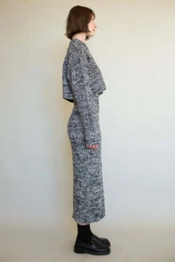 EGGISMix Color Knit Pencil Skirt - Black -AGOLDE Store Mix Color Knit Pencil Skirt in Black 20221219184046 1