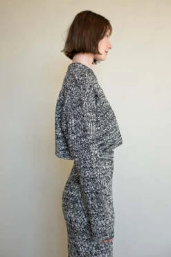 EGGISMix Color Knit Pencil Skirt - Black -AGOLDE Store Mix Color Knit Pencil Skirt in Black 20221219184046 2