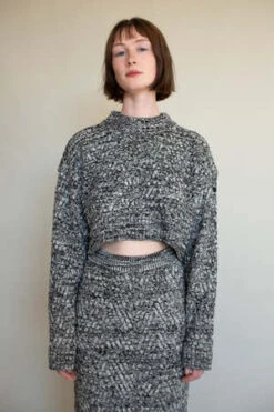 EGGISMix Color Knit Pencil Skirt - Black -AGOLDE Store Mix Color Knit Pencil Skirt in Black 20221219184047 1