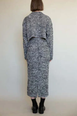 EGGISMix Color Knit Pencil Skirt - Black -AGOLDE Store Mix Color Knit Pencil Skirt in Black 20221219184047