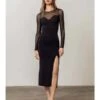 Moon RiverKaiden Midi Dress - Black -AGOLDE Store Moon River Kaiden Midi Dress In Black 20231005043435