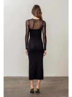 Moon RiverKaiden Midi Dress - Black -AGOLDE Store Moon River Kaiden Midi Dress In Black 20231005043436