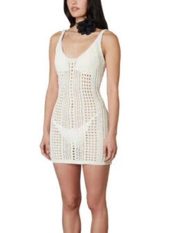 NIAOpen Knit Bodycon Cover Up - Ivory -AGOLDE Store NIA Open Knit Bodycon Cover Up Ivory 20230615022719
