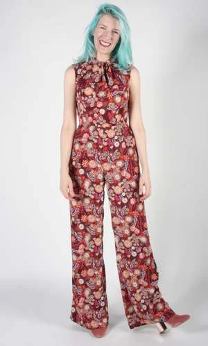 Birds Of North AmericaNeedletail Jumpsuit - Burgundy Flower Burst 3 Birds Of North AmericaNeedletail Jumpsuit - Burgundy Flower Burst