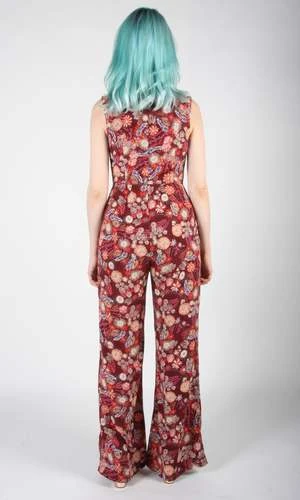 Birds Of North AmericaNeedletail Jumpsuit - Burgundy Flower Burst 7 Birds Of North AmericaNeedletail Jumpsuit - Burgundy Flower Burst - Image 5