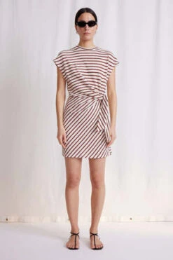 Apiece ApartNina Cinched Mini - Henna/Cream Stripe