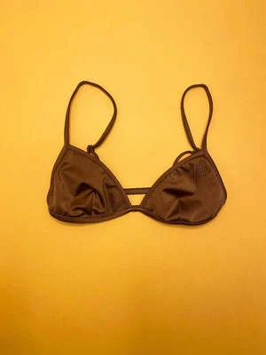 NU SWIMNu Swim Yes Fixed Triangle Bikini Top - Silt 4 NU SWIMNu Swim Yes Fixed Triangle Bikini Top - Silt - Image 2
