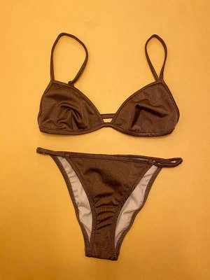 NU SWIMNu Swim Yes Fixed Triangle Bikini Top - Silt 3 NU SWIMNu Swim Yes Fixed Triangle Bikini Top - Silt