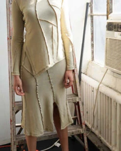 Woodrose DeliOUT OF SEAM SKIRT - SAND -AGOLDE Store OUT OF SEAM SKIRT SAND 20231102035512 2