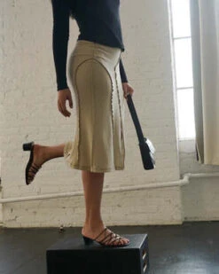 Woodrose DeliOUT OF SEAM SKIRT - SAND -AGOLDE Store OUT OF SEAM SKIRT SAND 20231102035512 3