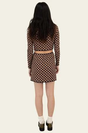 Find Me NowOllie Jacquard Skirt - Rose Mocha 5 Find Me NowOllie Jacquard Skirt - Rose Mocha - Image 3