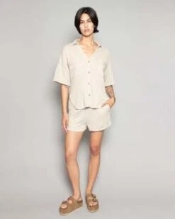 PersonsPERSONS Penny Relaxed Shorts - Sand