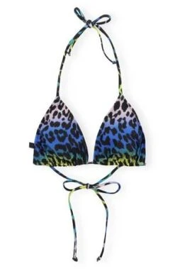 GanniPrinted String Bikini Top - Multi Leopard