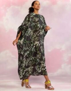 CYNTHIA ROWLEYParos Kaftan Dress - BLKMT -AGOLDE Store Paros Kaftan 20230729225412 1