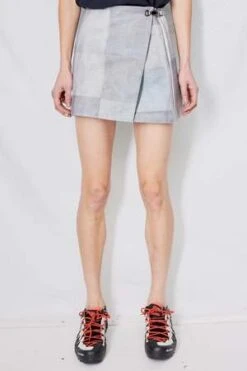 AssemblyPatchwork Print Denim Mini Skirt - Grey -AGOLDE Store Patchwork Print Denim Mini Skirt 20231018004113 1