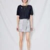 AssemblyPatchwork Print Denim Mini Skirt - Grey -AGOLDE Store Patchwork Print Denim Mini Skirt 20231018004113