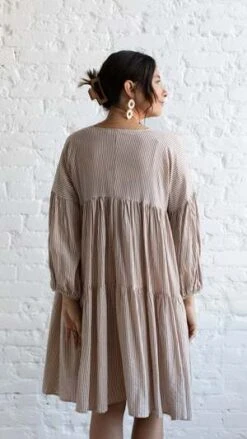 Grade & GatherPenny Dress - Taupe/White -AGOLDE Store Penny Dress 20231003182911 1