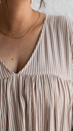 Grade & GatherPenny Dress - Taupe/White -AGOLDE Store Penny Dress 20231003182911