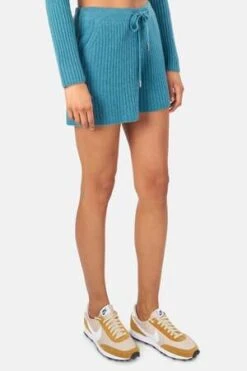 The Tile ClubPenny Ribbed Cashmere Shorts - Jade -AGOLDE Store Penny Ribbed Cashmere Shorts Jade 20220811123044 1
