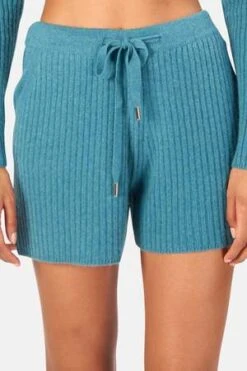 The Tile ClubPenny Ribbed Cashmere Shorts - Jade -AGOLDE Store Penny Ribbed Cashmere Shorts Jade 20220811123044 3