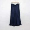 Brazeau TricotPetal Garbo Silk Tie Skirt - Navy