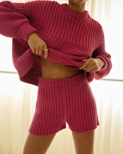 The Knotty OnesPilnatis Rhubarb Cotton Shorts - Rhubarb -AGOLDE Store Pilnatis Rhubarb Cotton Shorts 20230412180403 1