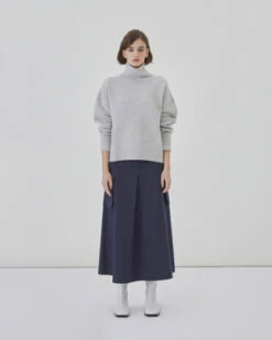 DiartePilu Recycled Cotton Skirt - Navy -AGOLDE Store Pilu recycled cotton skirt Navy 20230909033544 1