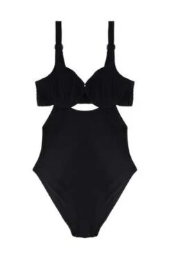 Else Mia Underwire Cut Out One Piece Suit - Black