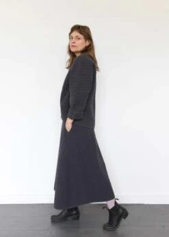 Black CraneQuilted Skirt - Dark Navy -AGOLDE Store Quilted Skirt Dark Navy 20231101211750