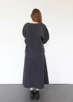 Black CraneQuilted Skirt - Dark Navy -AGOLDE Store Quilted Skirt Dark Navy 20231101211751 2