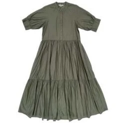 Ali GoldenRAGLAN TIERED DRESS - FADED OLIVE -AGOLDE Store RAGLAN TIERED DRESS FADED OLIVE 20230329001320 1